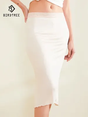 Luxurious Silk Lace Underskirt for Women – Comfortable Half Slip by BIRDTREE TB