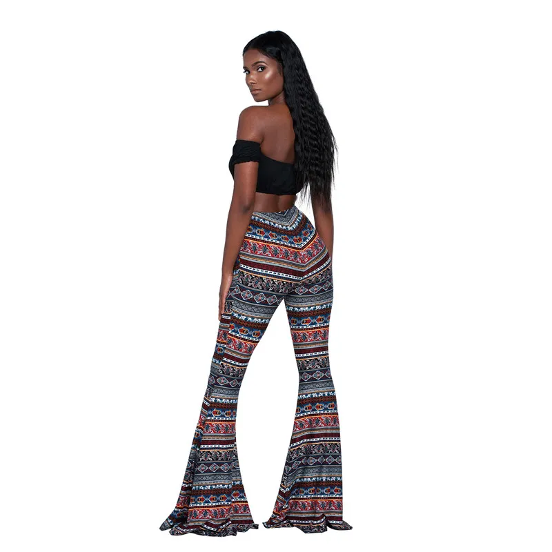 Lyra High-Waist Bohemian Print Flare Pants