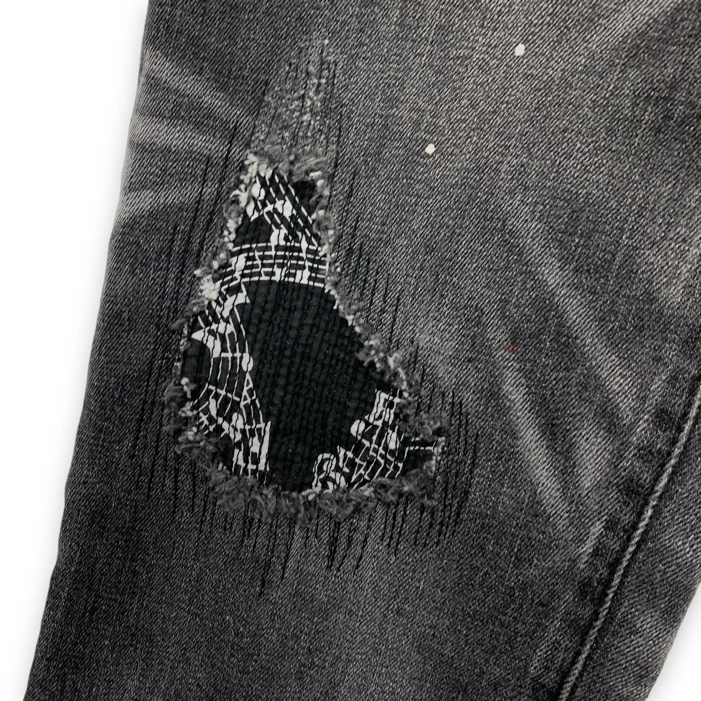 [M] Number Nine Distressed Denim Jeans Black