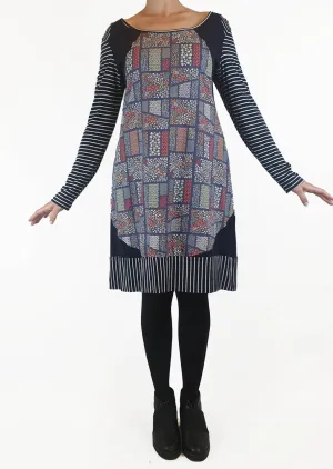 Made590 unique print long sleeve dress size M (best fits size 10)