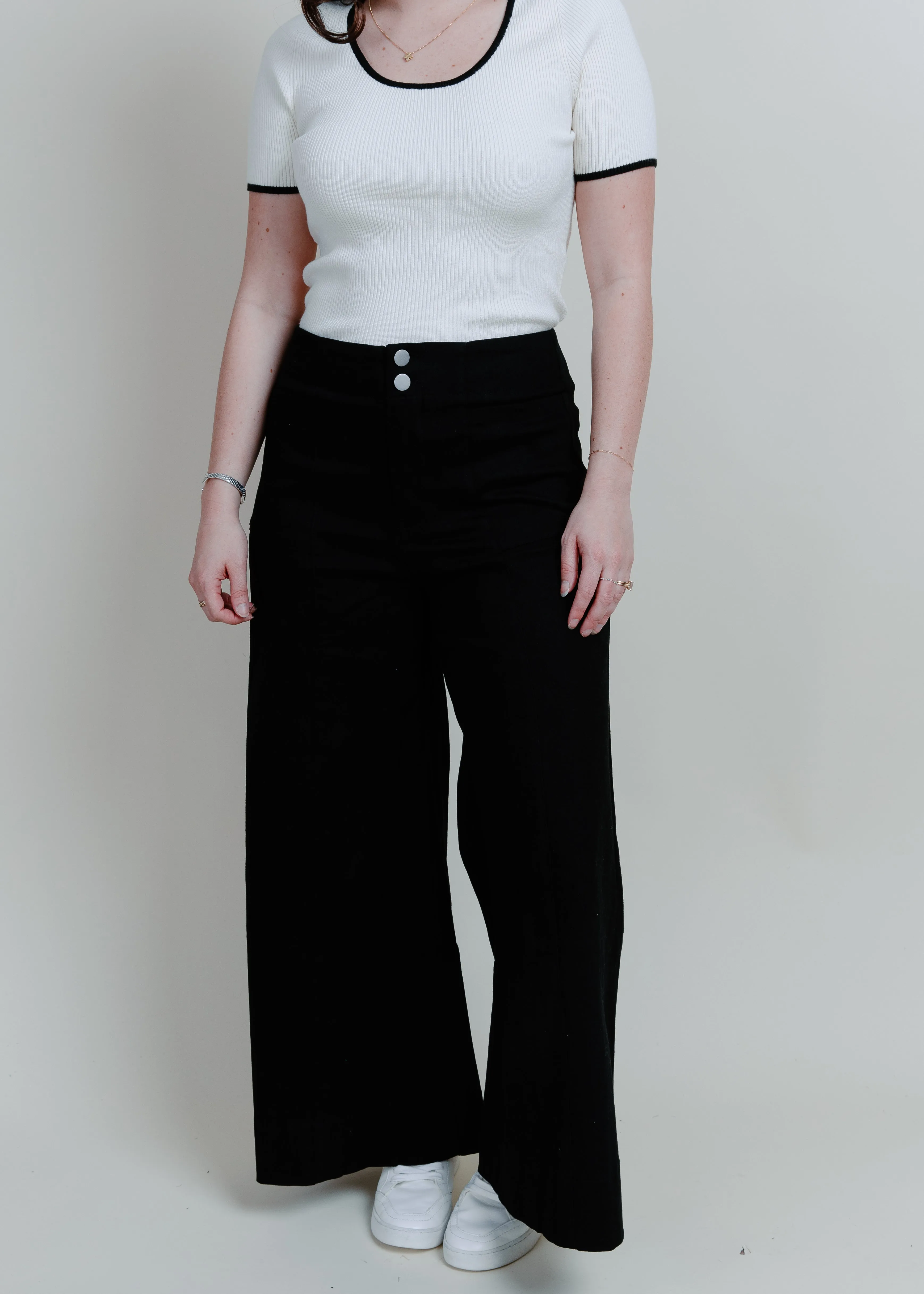 Madison Wide Leg Pants - Black