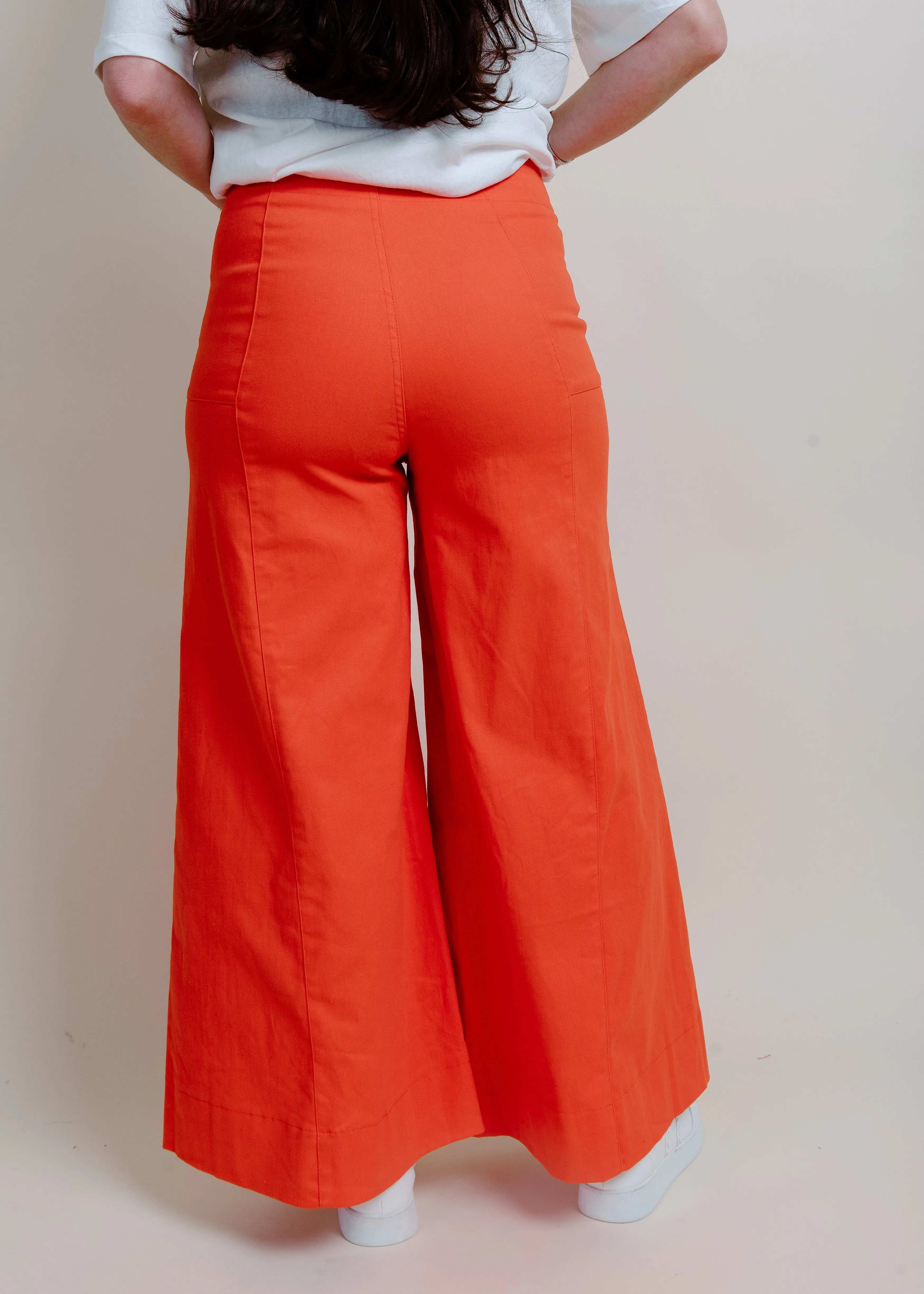 Madison Wide Leg Pants - Orange