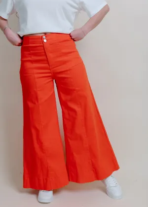 Madison Wide Leg Pants - Orange