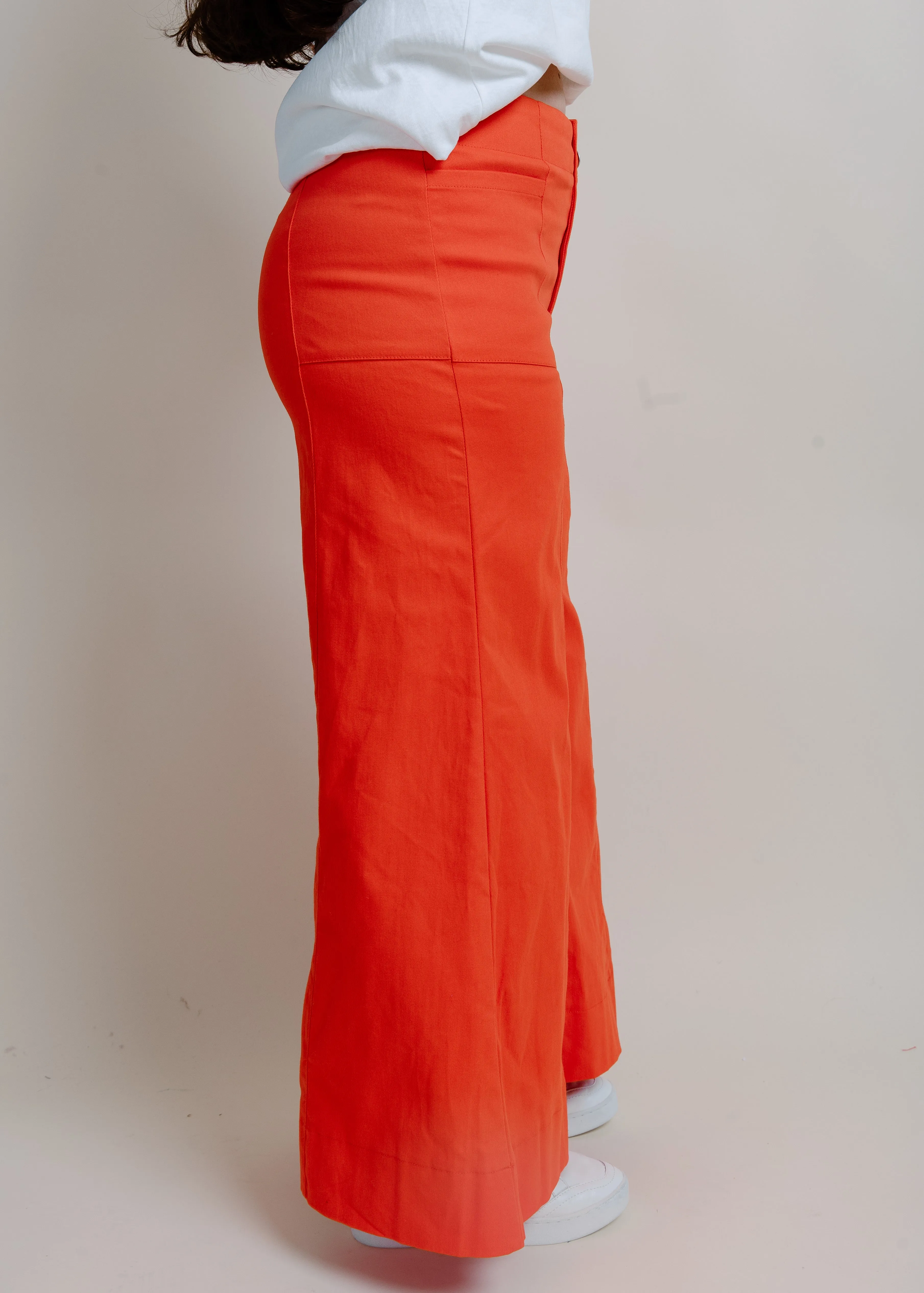 Madison Wide Leg Pants - Orange