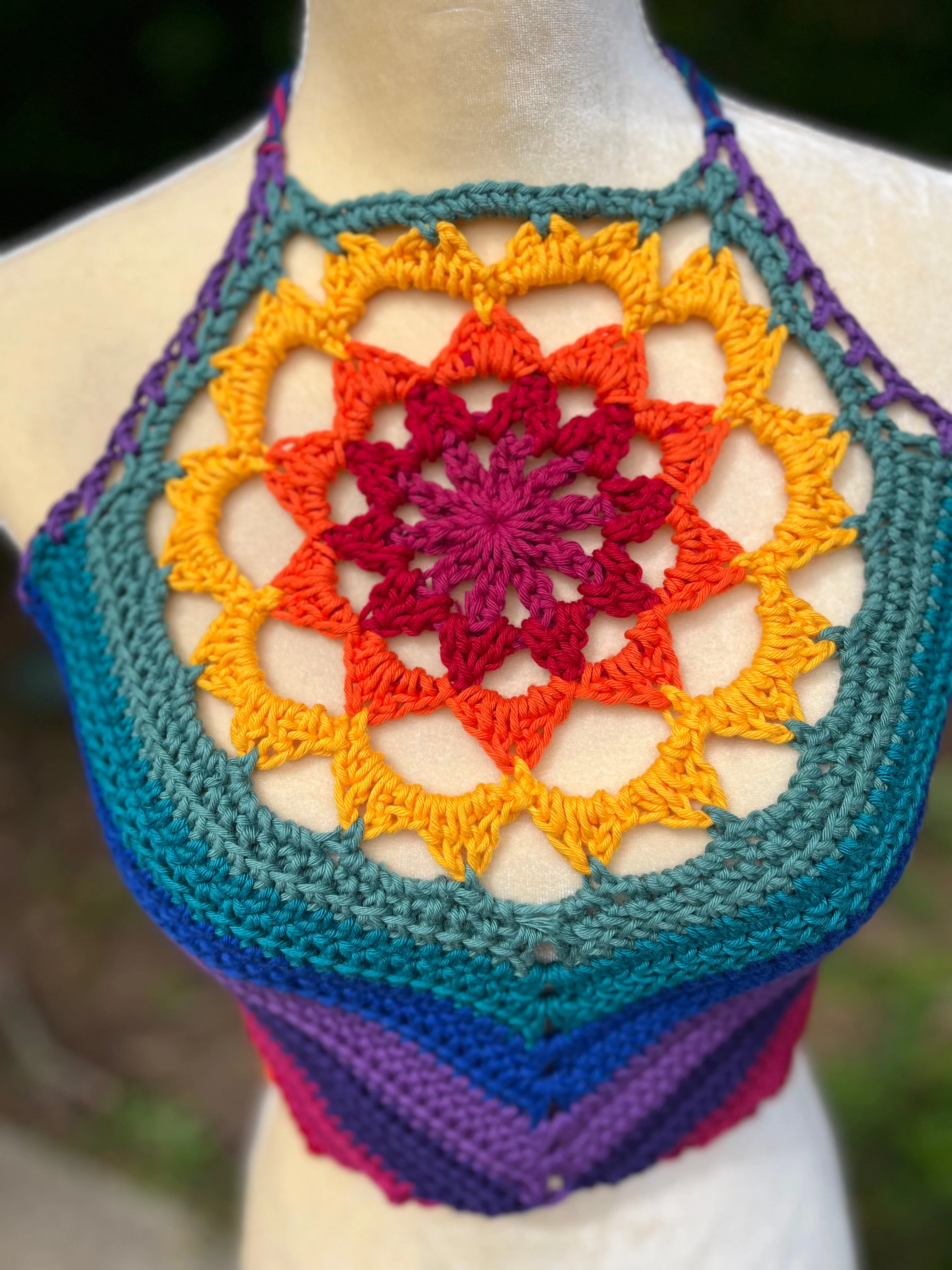 Mandala Crop Top - M