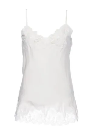 Marilyn Lace Silk Cami Bright White