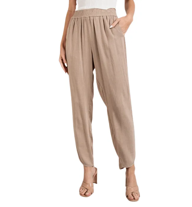 Marisa Linen Smocked Pants