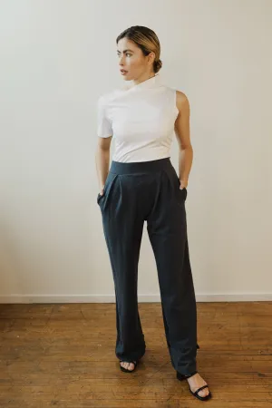Marlene Wide Leg Pants - Heather Lake