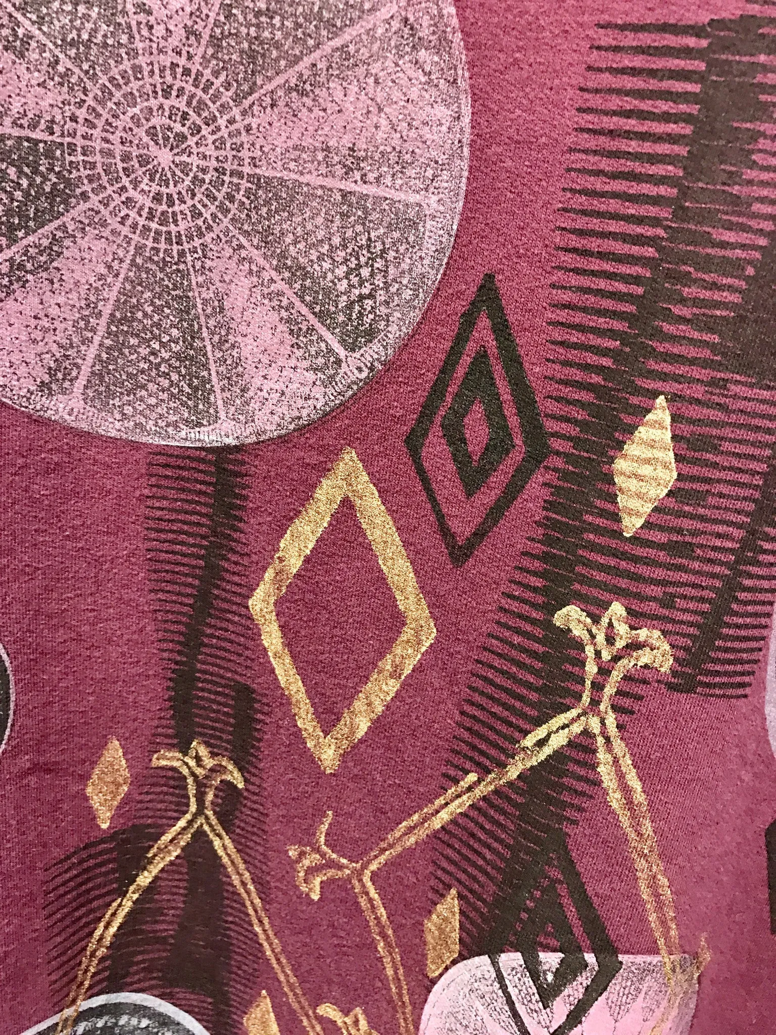 Maroon Hand Block Printed Pocket Tunic