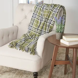 Max Plaid Woven Cotton Throw