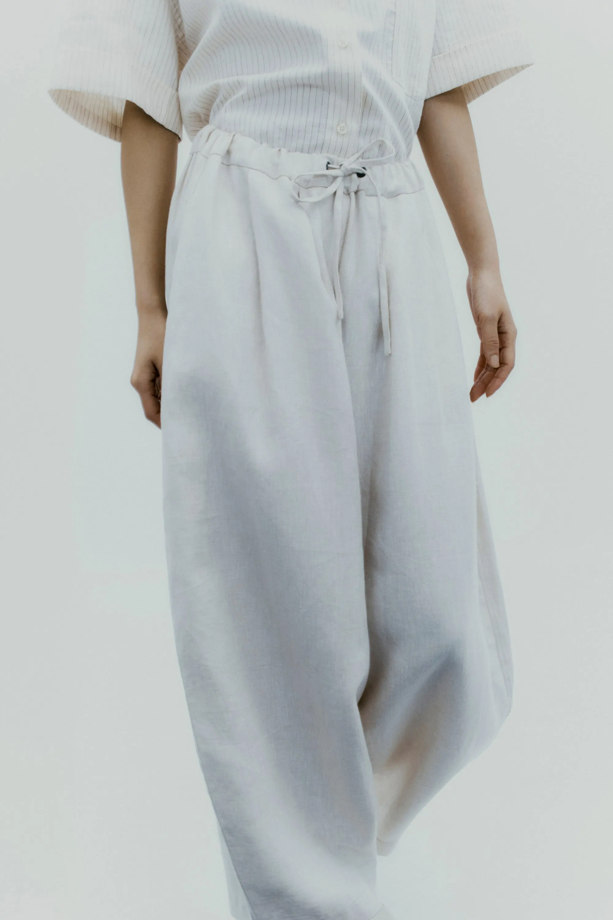 Maxi Linen Pants, Natural