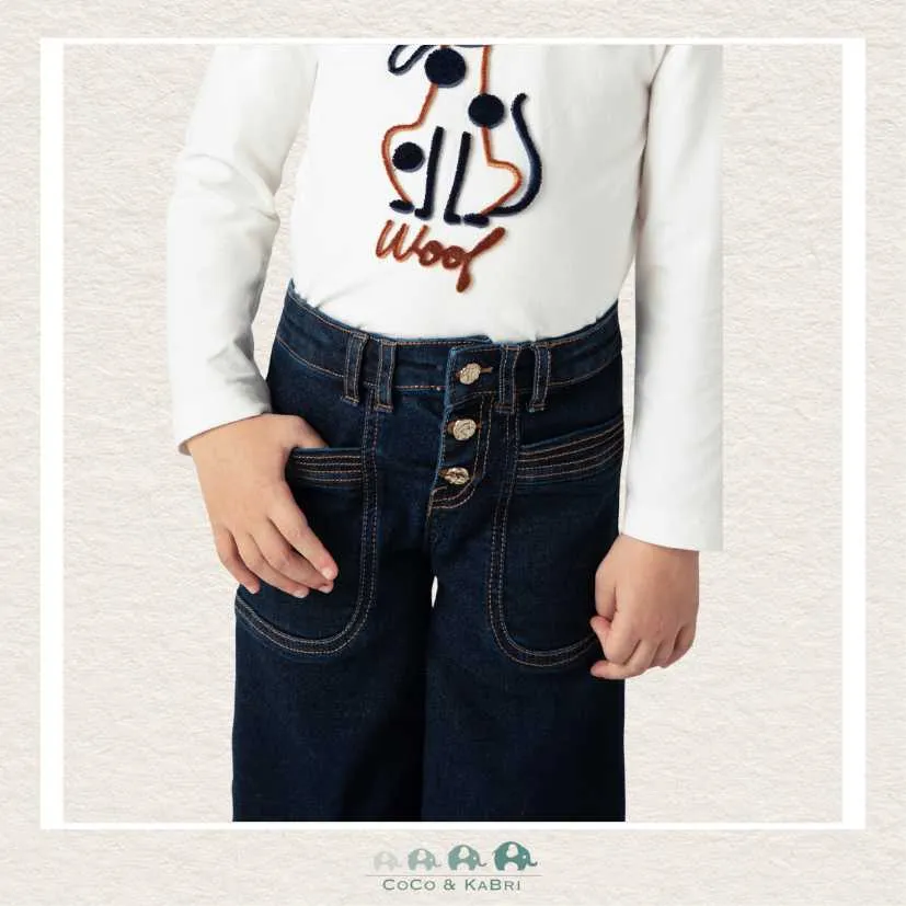 Mayoral Girls Wide Leg  Dark Pants