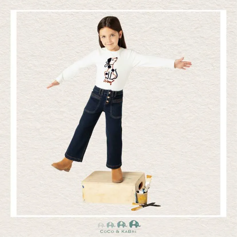 Mayoral Girls Wide Leg  Dark Pants