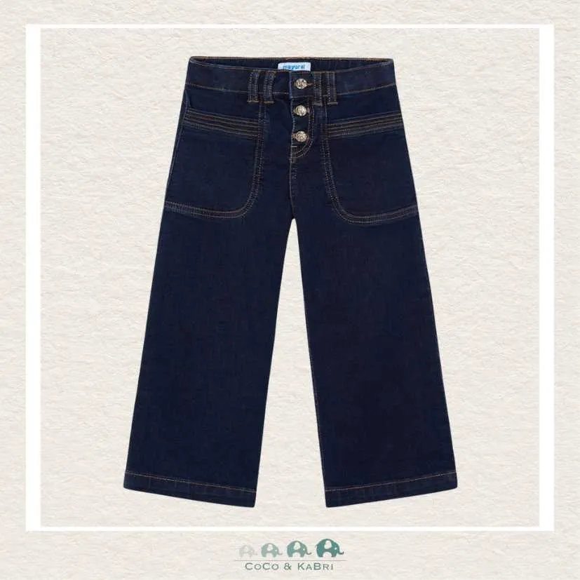 Mayoral Girls Wide Leg  Dark Pants