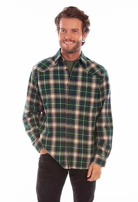 Men's Farthest Point Collection Shirt: Flannel Western Yokes