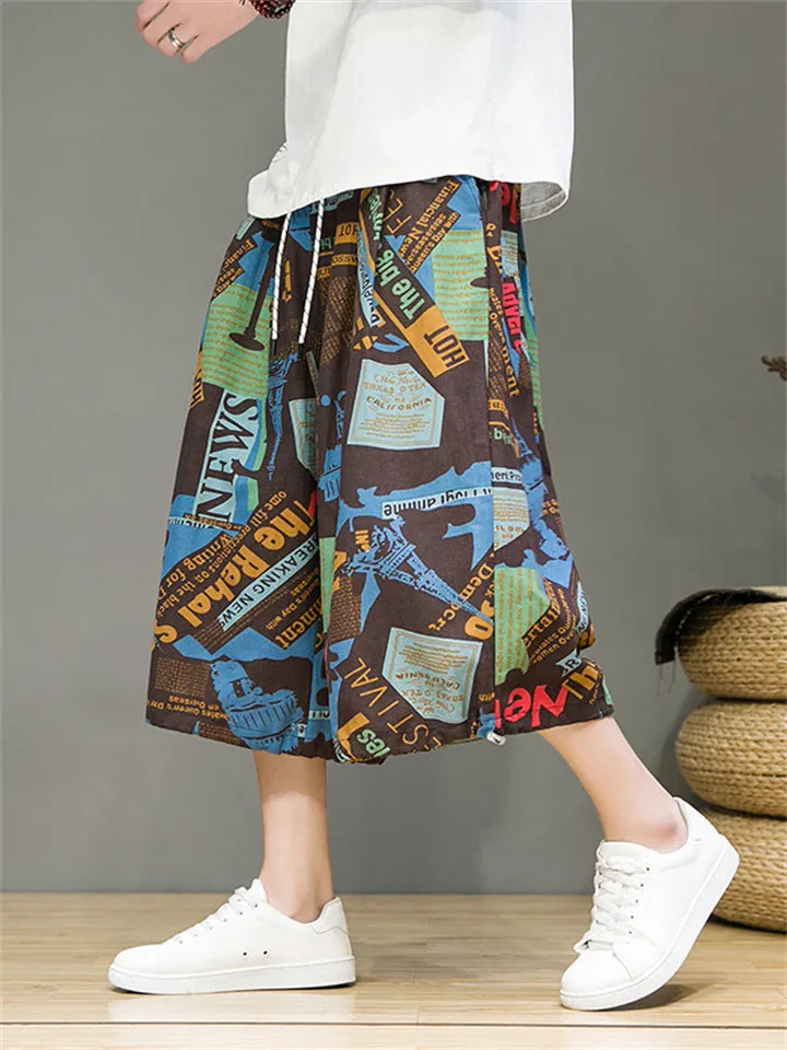 Men's Fashion Printed Casual Large Size Pants