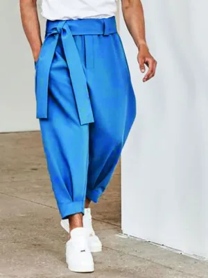 Men's Full Size Mid Rise Cropped Pants Plus Size