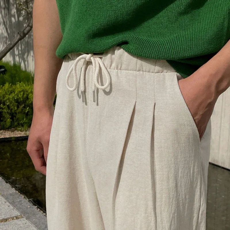 Men's Linen Pants Classic Style Relaxed Fit