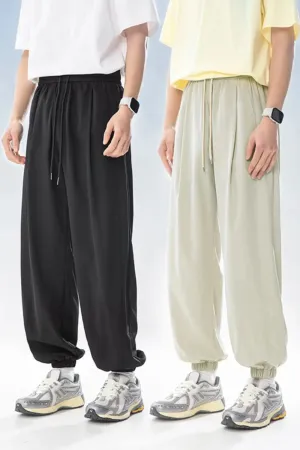 Men's Plus Size Drawstring Loose Fit Pants