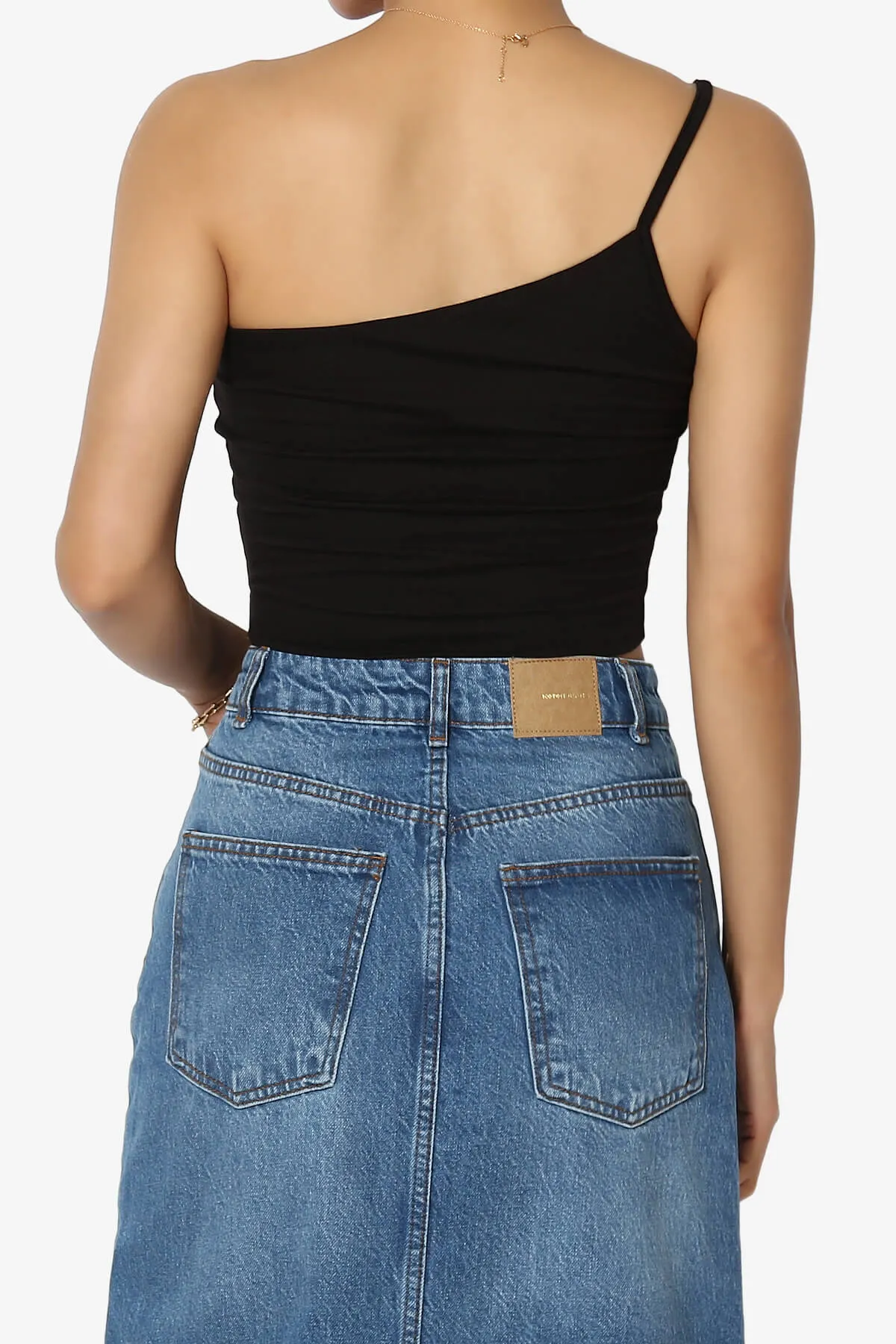 Mercerr One Shoulder Strap Crop Cami