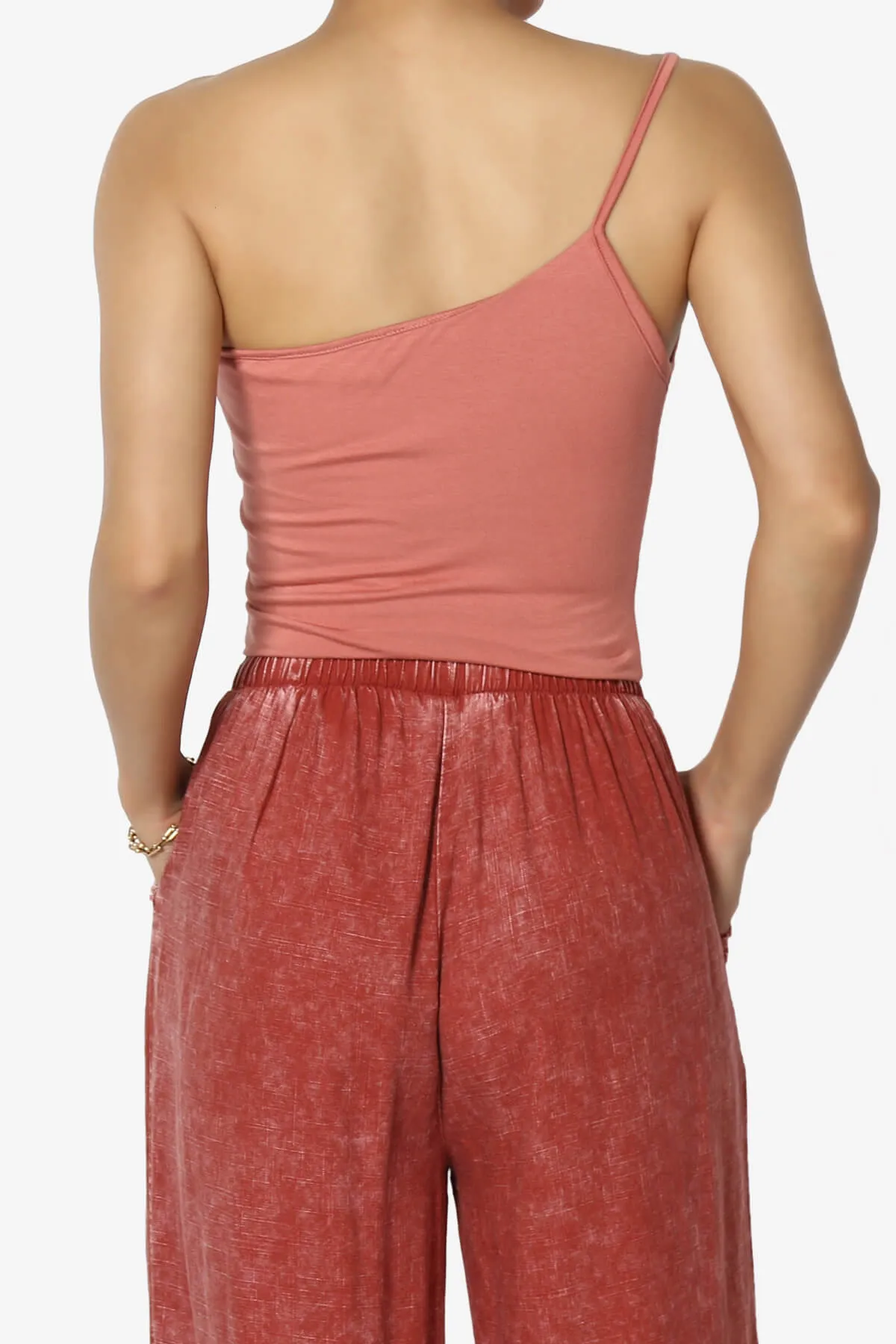 Mercerr One Shoulder Strap Crop Cami