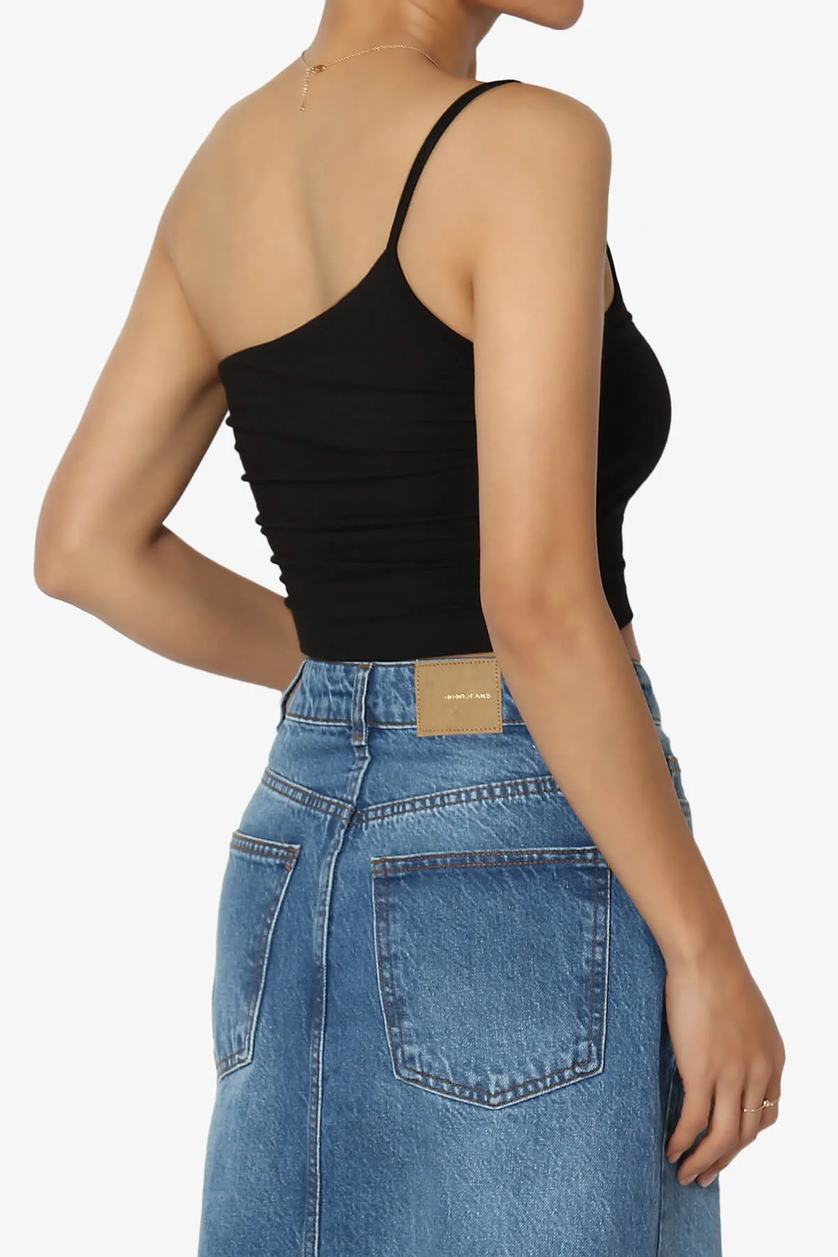 Mercerr One Shoulder Strap Crop Cami