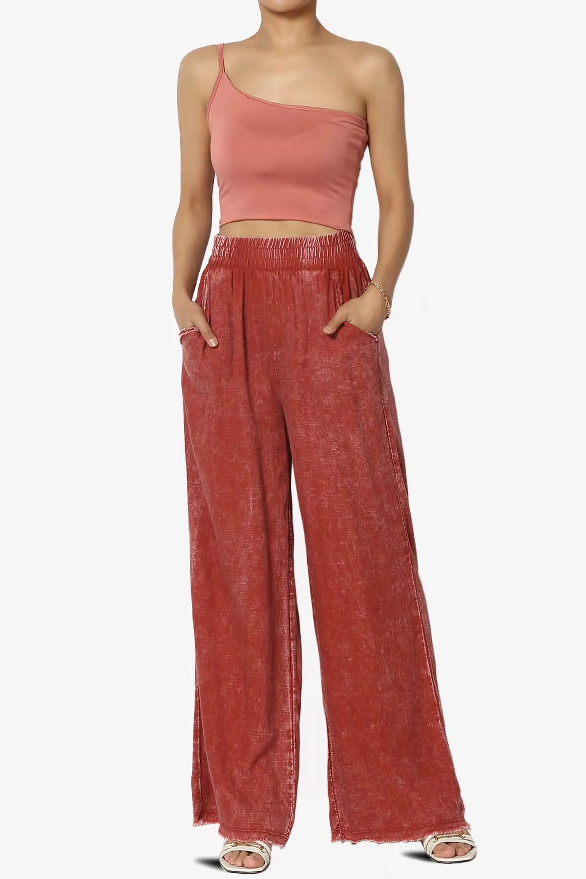 Mercerr One Shoulder Strap Crop Cami