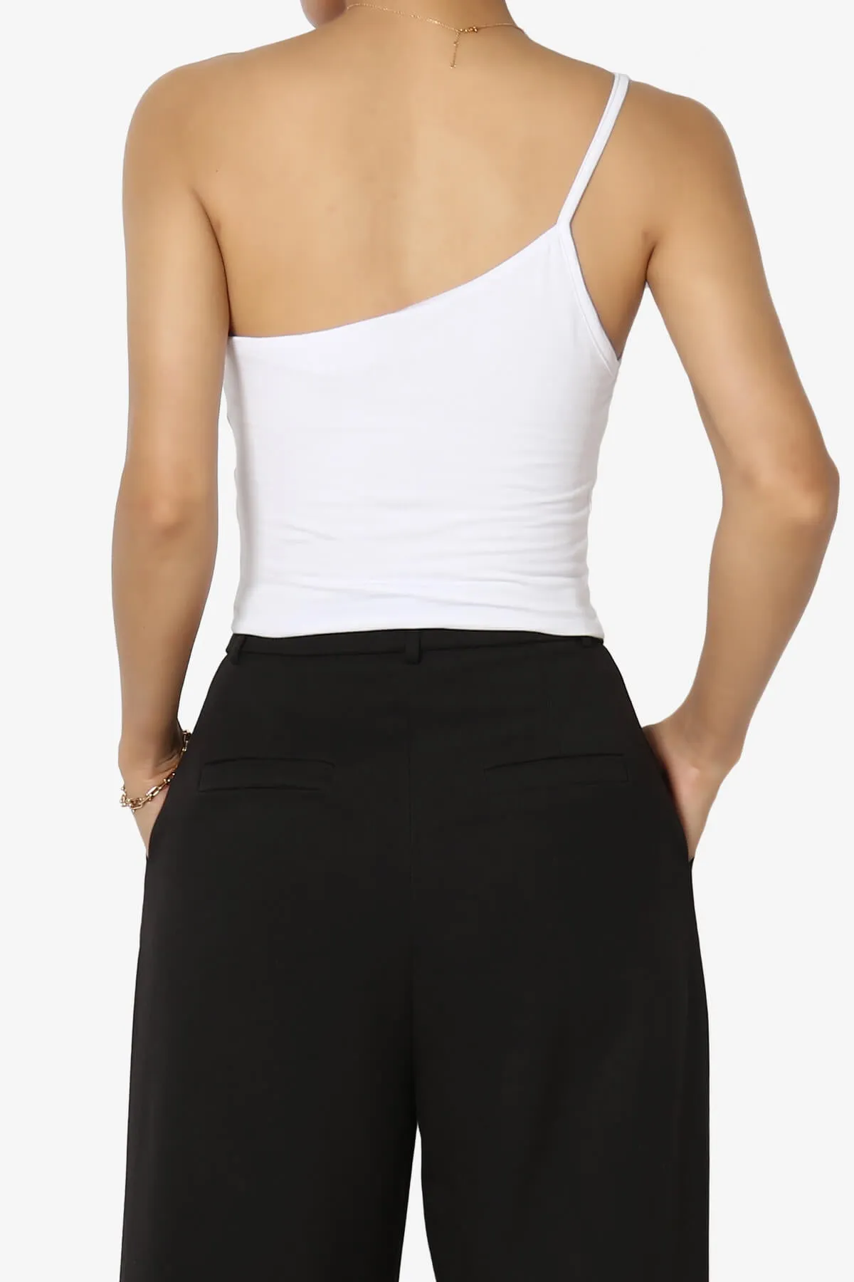 Mercerr One Shoulder Strap Crop Cami
