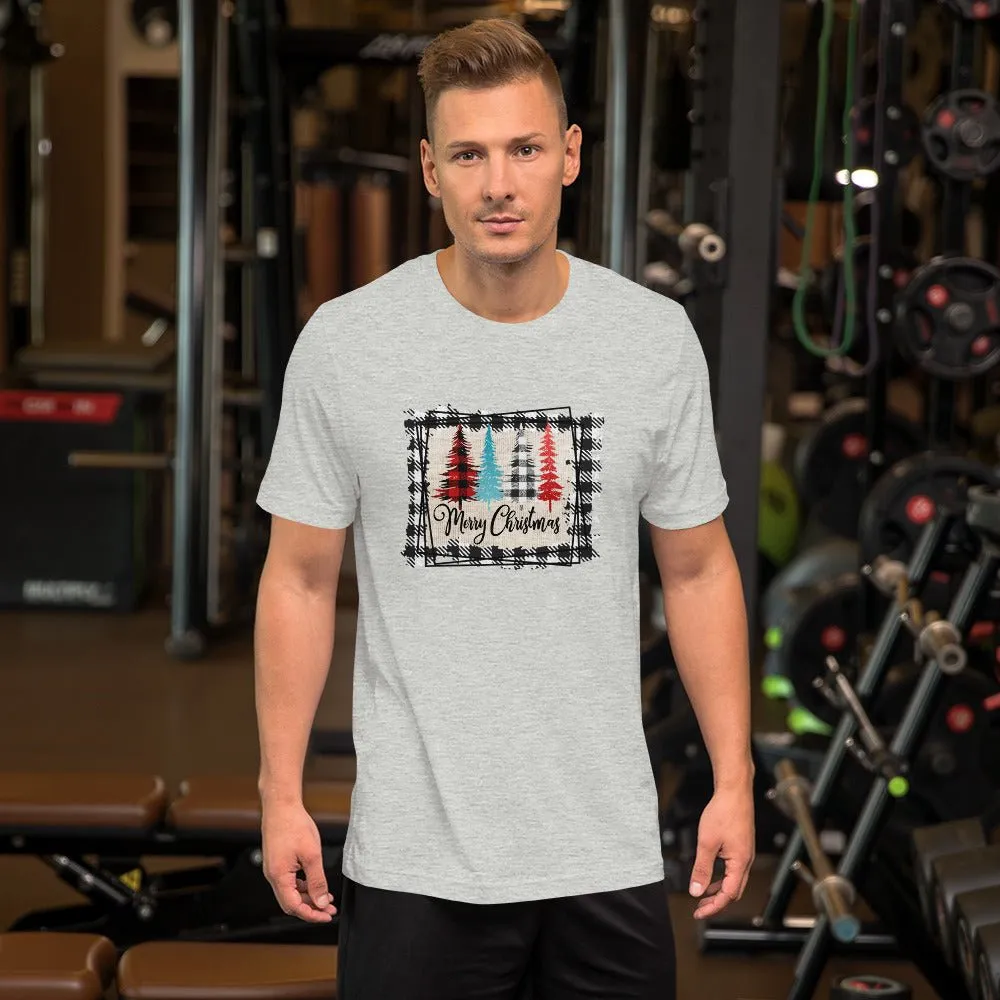 Merry Christmas Plaid Trees T-Shirt