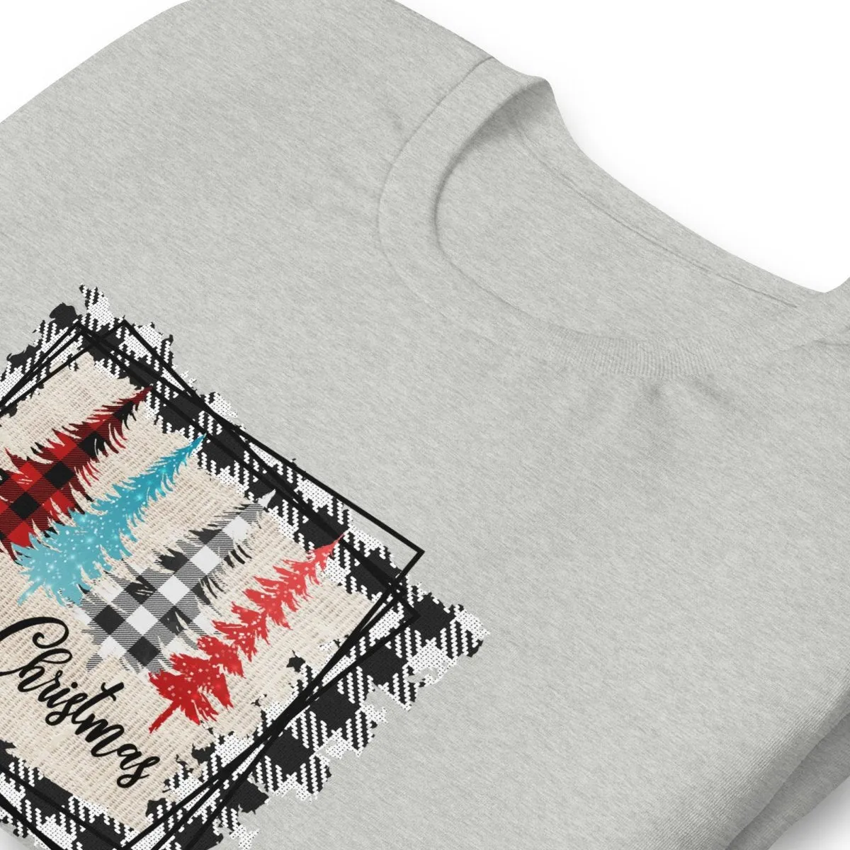 Merry Christmas Plaid Trees T-Shirt