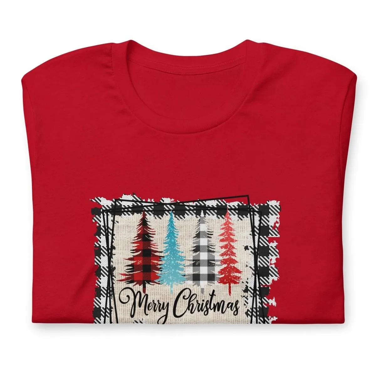 Merry Christmas Plaid Trees T-Shirt