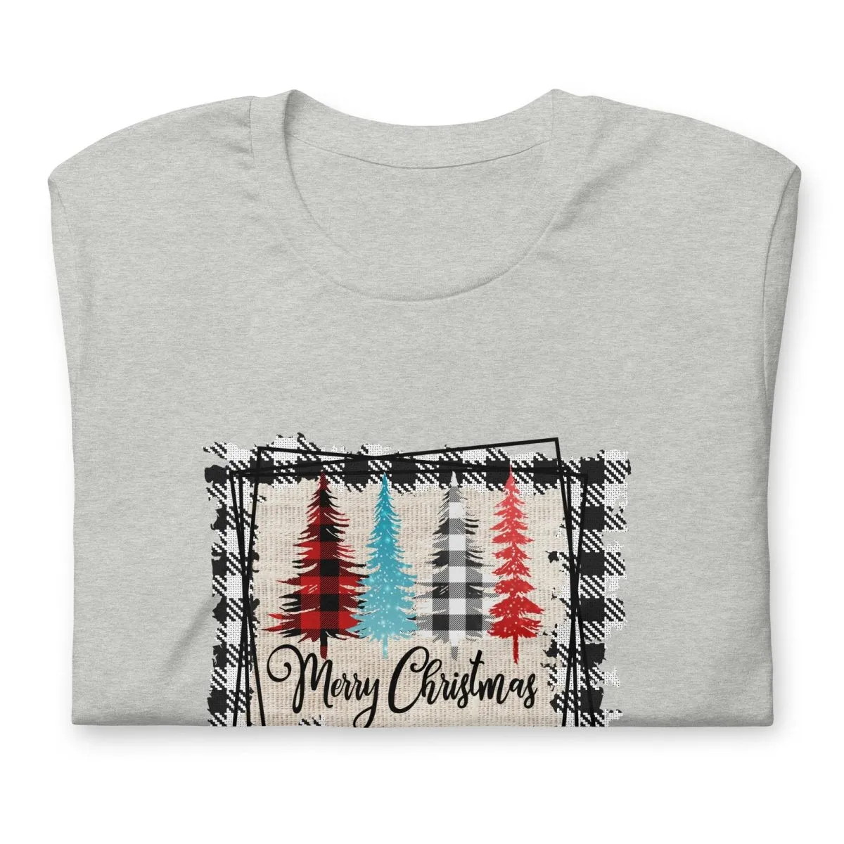 Merry Christmas Plaid Trees T-Shirt