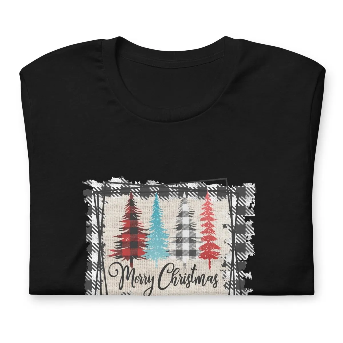 Merry Christmas Plaid Trees T-Shirt