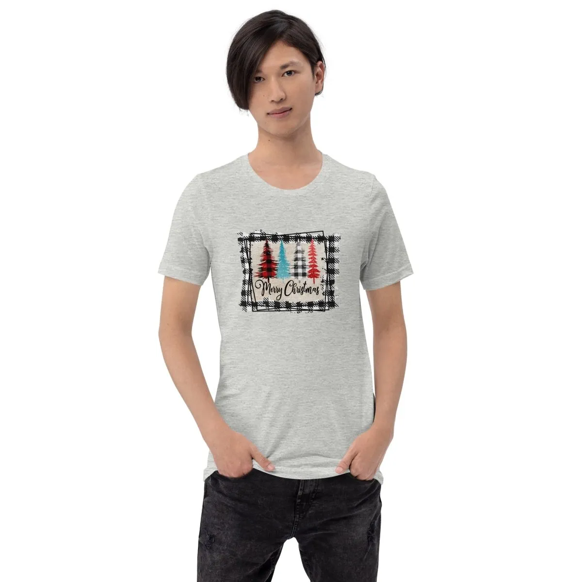 Merry Christmas Plaid Trees T-Shirt
