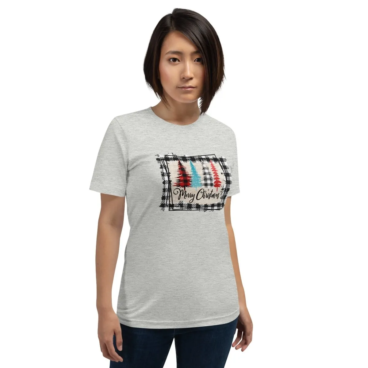 Merry Christmas Plaid Trees T-Shirt