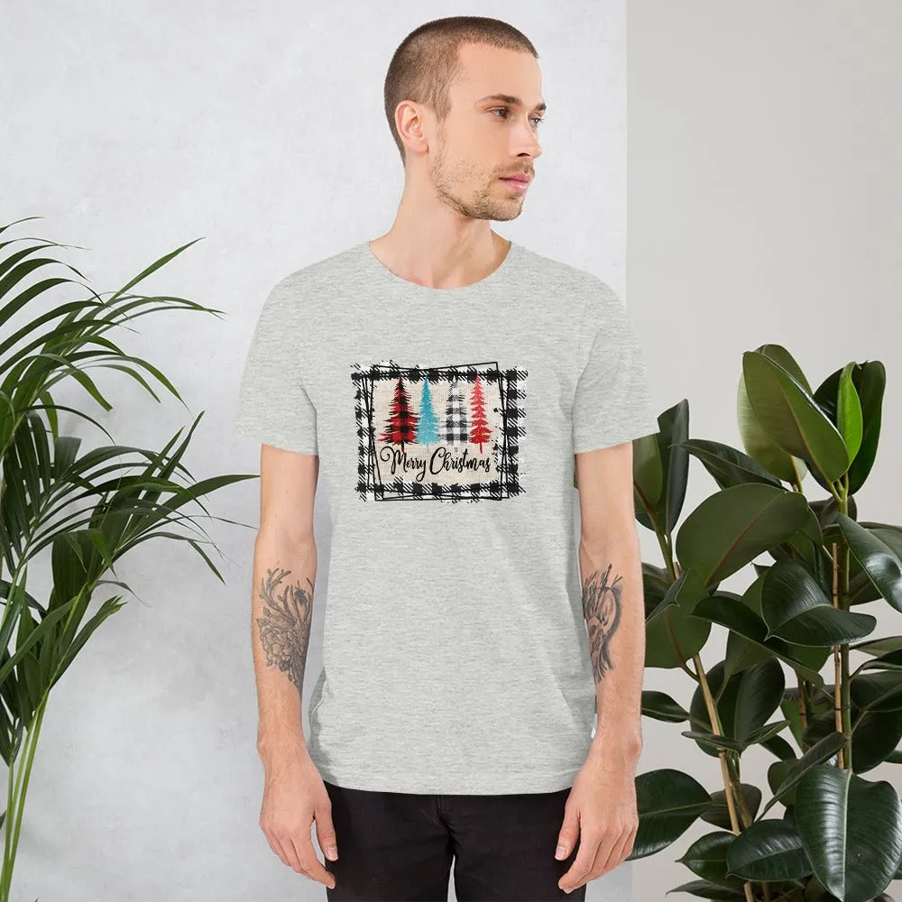 Merry Christmas Plaid Trees T-Shirt