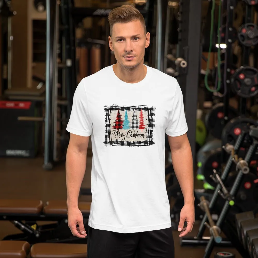 Merry Christmas Plaid Trees T-Shirt
