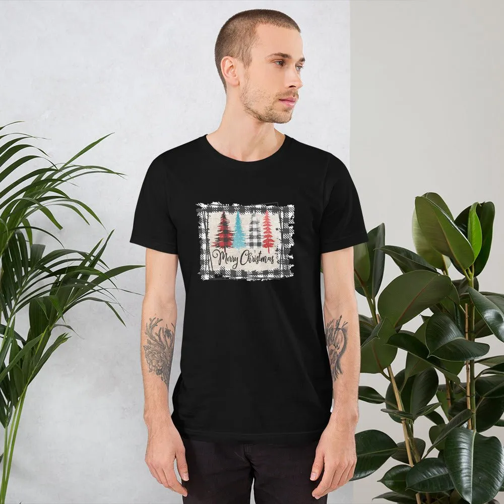 Merry Christmas Plaid Trees T-Shirt