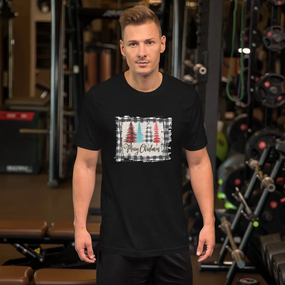 Merry Christmas Plaid Trees T-Shirt