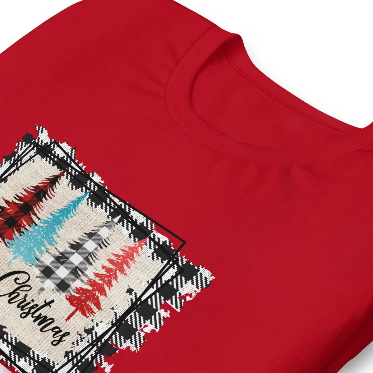 Merry Christmas Plaid Trees T-Shirt