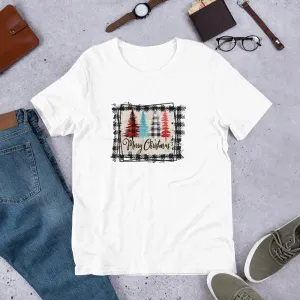 Merry Christmas Plaid Trees T-Shirt