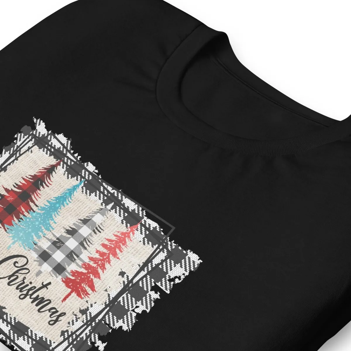 Merry Christmas Plaid Trees T-Shirt