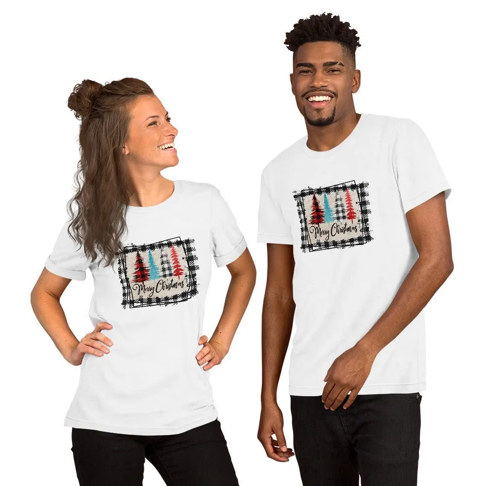 Merry Christmas Plaid Trees T-Shirt
