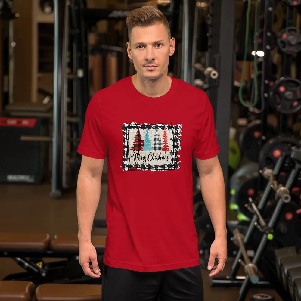 Merry Christmas Plaid Trees T-Shirt