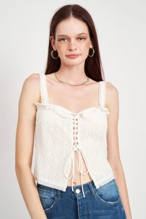 Mia Lace Up Top