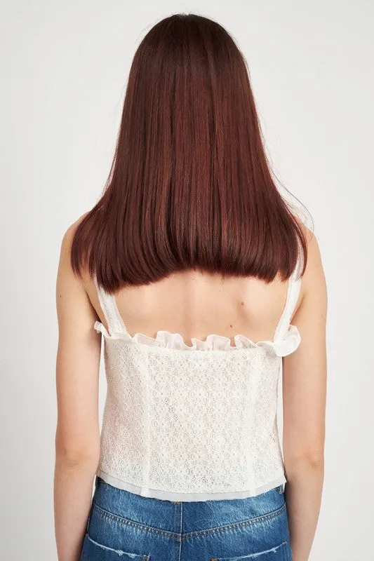 Mia Lace Up Top