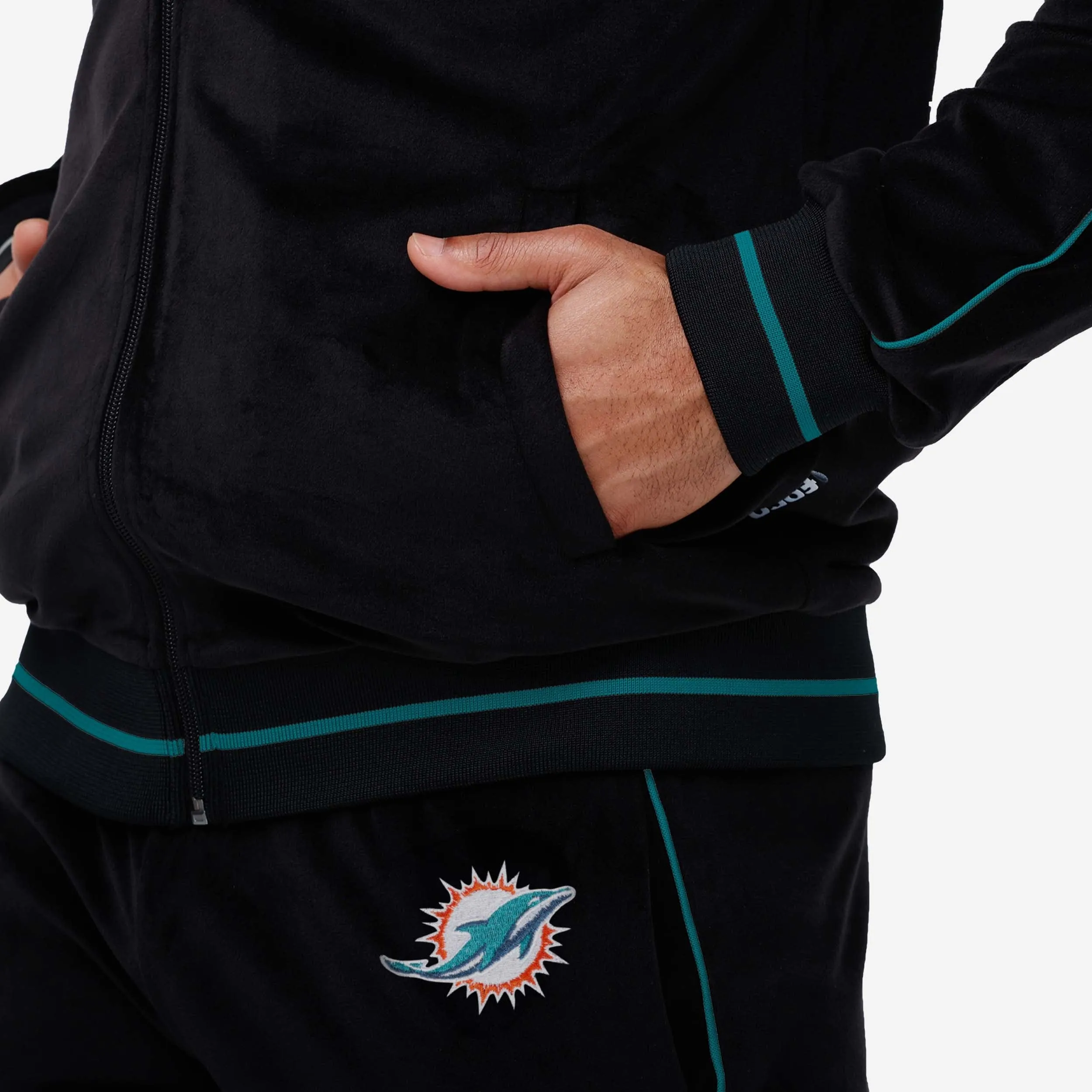 Miami Dolphins Velour Zip Up Top