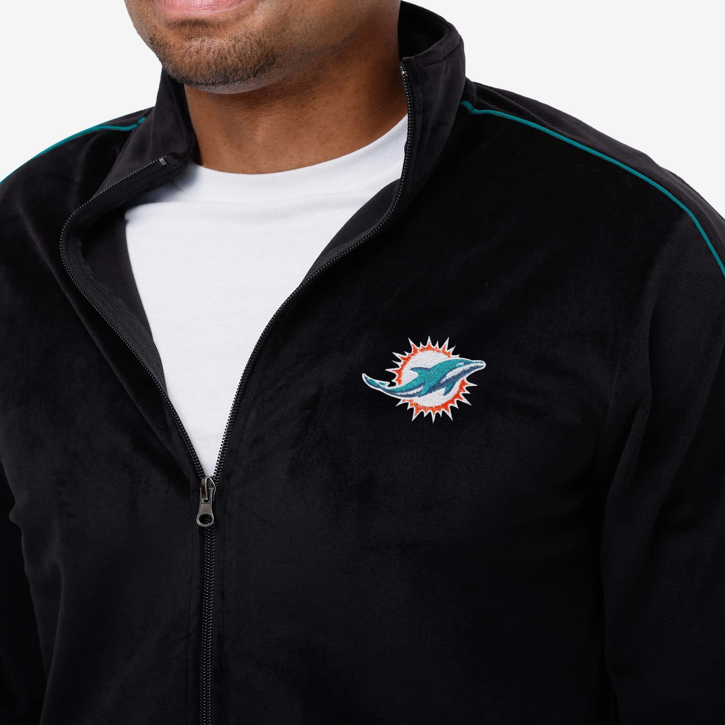 Miami Dolphins Velour Zip Up Top
