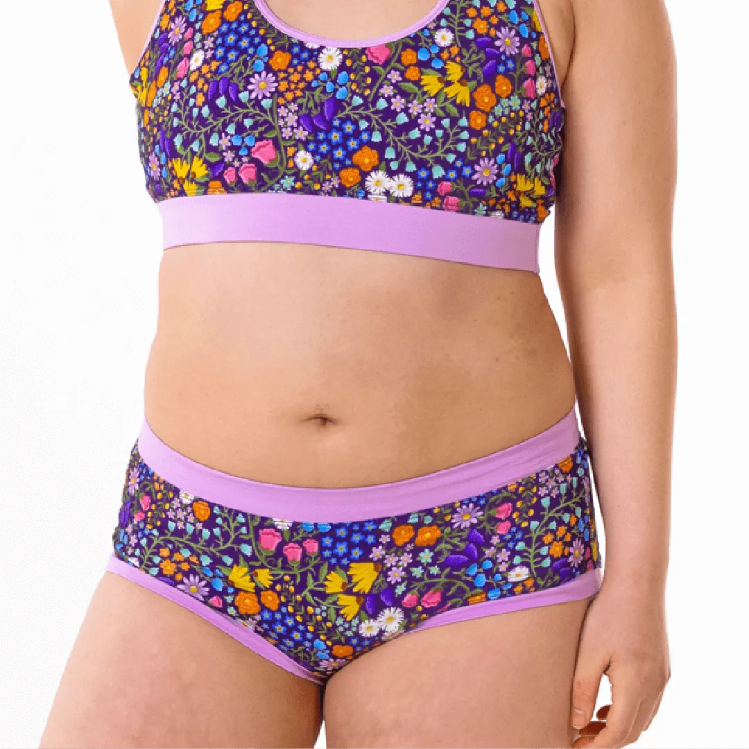 Mid Rise Briefs - Wildflowers