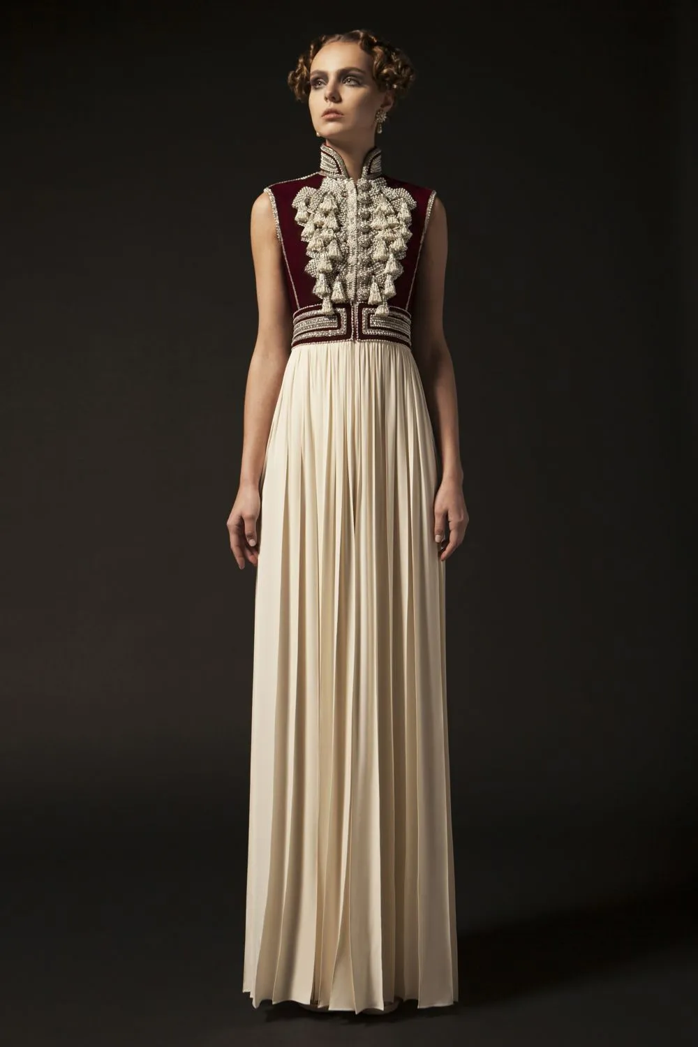 Military Inspired Embroidered Couture Jumpsuit